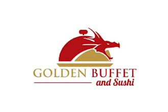 make amazing logo for golden star buffet and sushi