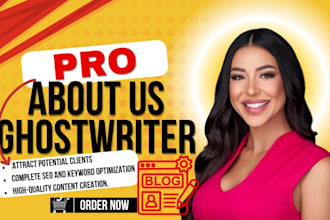 do ghostwriting, bio about us, brand story, lifestyle, ugc, tiktok youtube short
