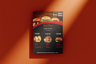 do creative digital menu for restaurant bar cafe food truck