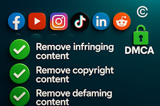 remove infringing defaming harassing copyright and leaked content under dmca