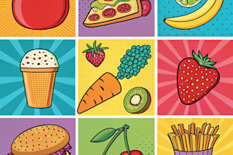 design food pop art of your food