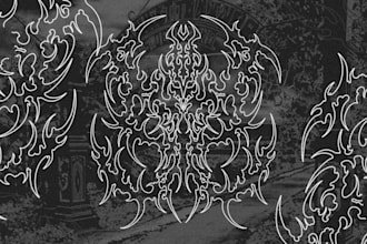 make cyber sigilism, tatto design or clothing, neo tribal