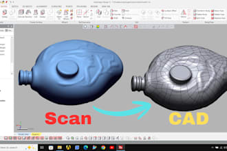 do reverse engineering from stl or 3d scan
