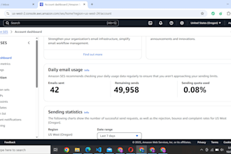 get AWS ses account approved for sending 50k emails