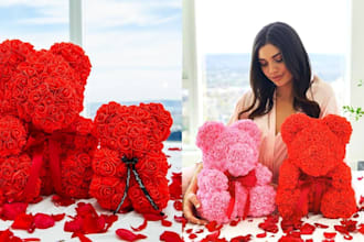 fast selling rose bear dropshipping shopify store valentine gift flower store