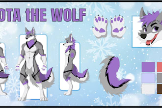 draw furry ref sheet nsfw art furry oc fursona illustration character design art