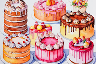 create food illustration for you