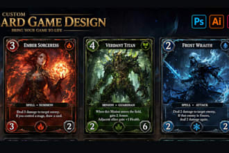 custom trading card game design sport cards ccg tcg template card mock up box