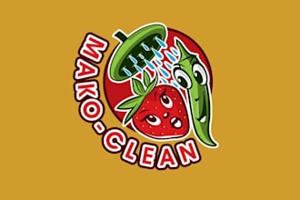make beautiful trendy vegetable clean logo