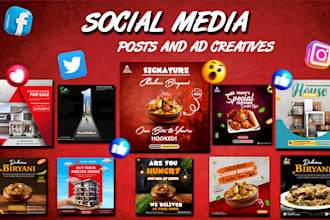 design premium facebook ads creatives or engaging instagram posts