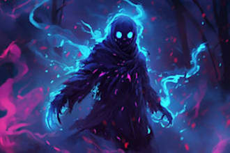 do fantasy or horror character illustration