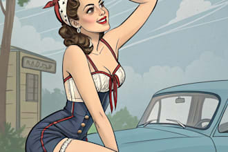 draw a pin up style art