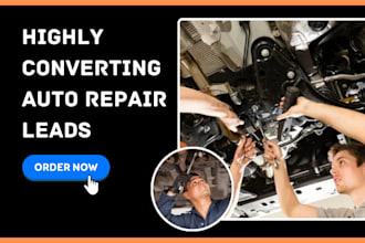 generate auto repair car dealership landing page car repair automotive leads