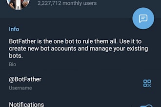 create a telegram bot for you