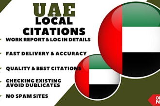 do uae, dubai local citations and directory submissions for local SEO backlinks