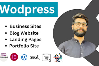 develop business website, landing page and blog website
