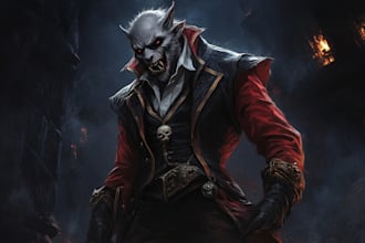 make a dark horror and fantasy horror character
