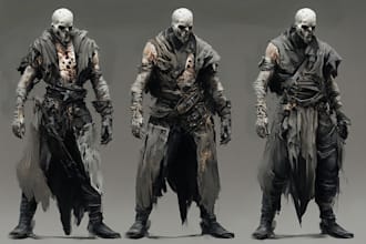 design an fantasy horror horror villain character