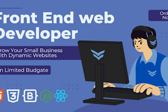 be the front end web developer in HTML, CSS, javascript