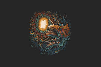 design unique angler fish logo