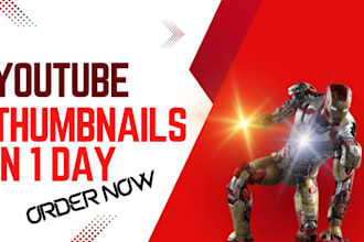design attractive youtube thumbnail design fast