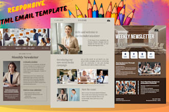 do email template and newsletter template design