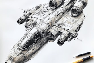 draw a spaceship or vehicle design for you