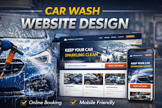 design a car wash and auto detailing website with booking