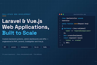 develop, fix or customize your laravel, codeigniter or cakephp web app