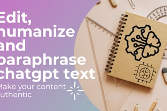 edit, proofread, humanize and paraphrase chatgpt text