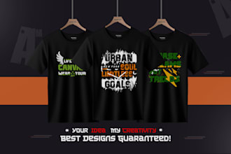 do unique graffiti, streetwear, typography t shirt design