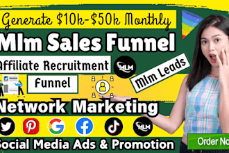 mlm sales funnel, mlm affiliate recruiting funnel, mlm network marketing, mlm