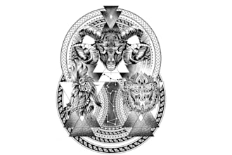 design chinese zodiac themed tattoo logo