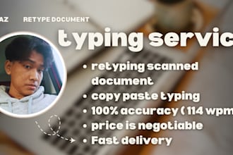 do accurate retyping of scanned documents