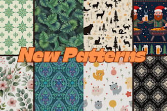 create unique seamless patterns for fabrics, décor, and baby items