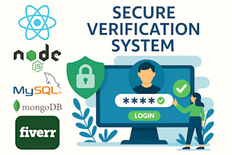 create secure verification system in react, node, python