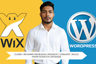 convert wix to wordpress do website migration copy clone website