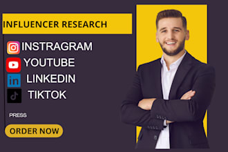 find your instagram, tiktok, youtube influencer research and outreach service