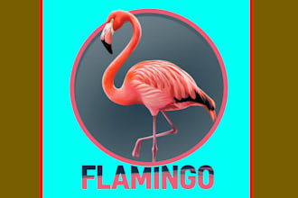 transform your vision into a stunning flamingo logo design