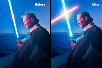 add lightsaber effects to your photos