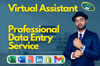 do data entry, web research, copy paste, pdf to excel work