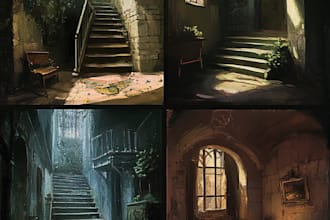 draw environment concept art and backgrounds for your ideas