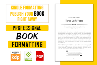 do book formatting and ebook design for print and kindle