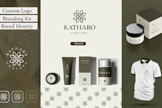 do luxury skin care beauty spa salon cosmetics logo design and branding kit