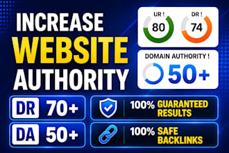 increase domain authority moz da ahrefs DR 70 and tf