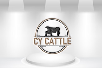 make amazing modern cow calf business logo design
