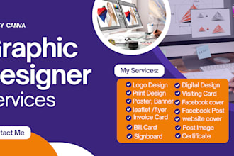do any graphic design, poster, invoice, signboard, flyer