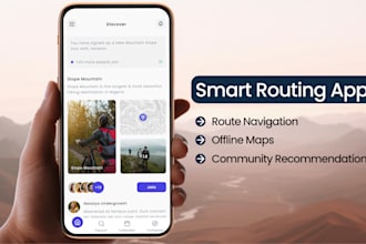 create a navigation app like komoot, alltrails, strava for hiking, cyclists