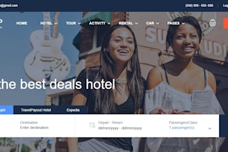 create vacation rental, tour, travel, hotel booking wordpress website