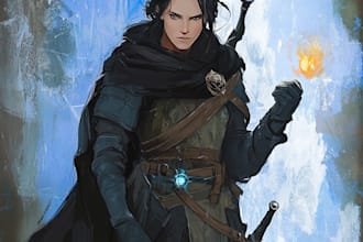 draw dnd art, fantasy character, scifi, and dnd party